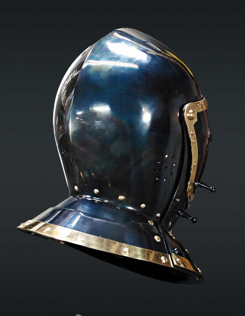 European medieval closed helmet (armet) - 16th century photo made by Steel-mastery.com