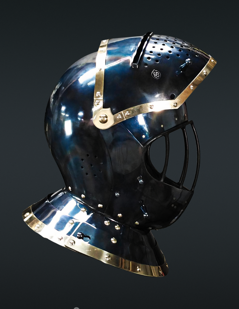 European medieval closed helmet (armet) - 16th century photo made by Steel-mastery.com