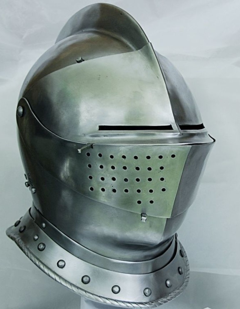 Armet closed helmet 16th century photo made by Steel-mastery.com