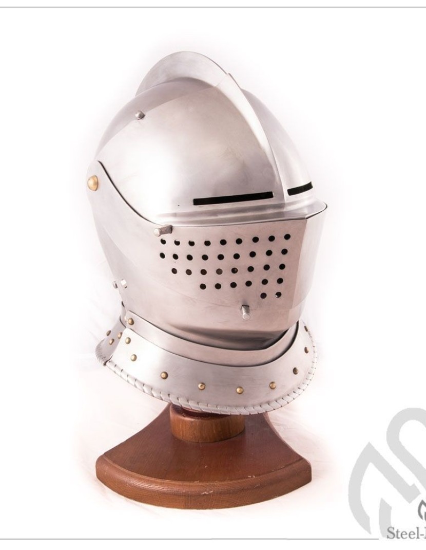 Armet closed helmet 16th century photo made by Steel-mastery.com