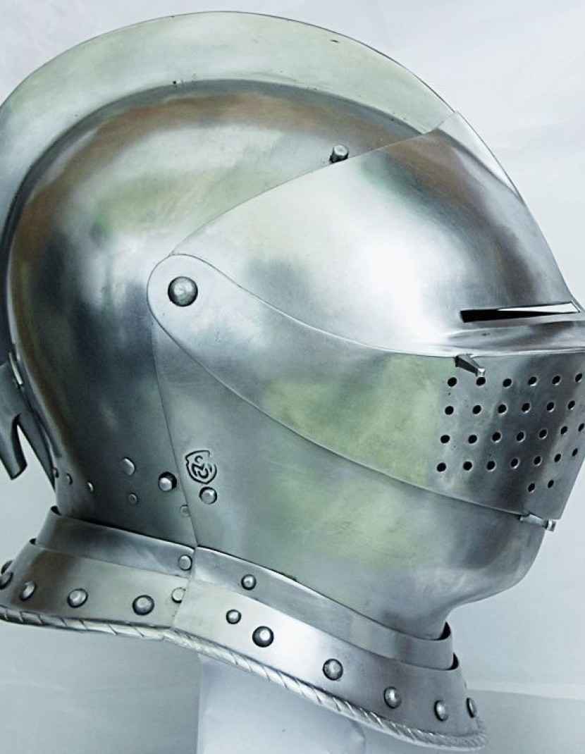 Armet closed helmet 16th century photo made by Steel-mastery.com