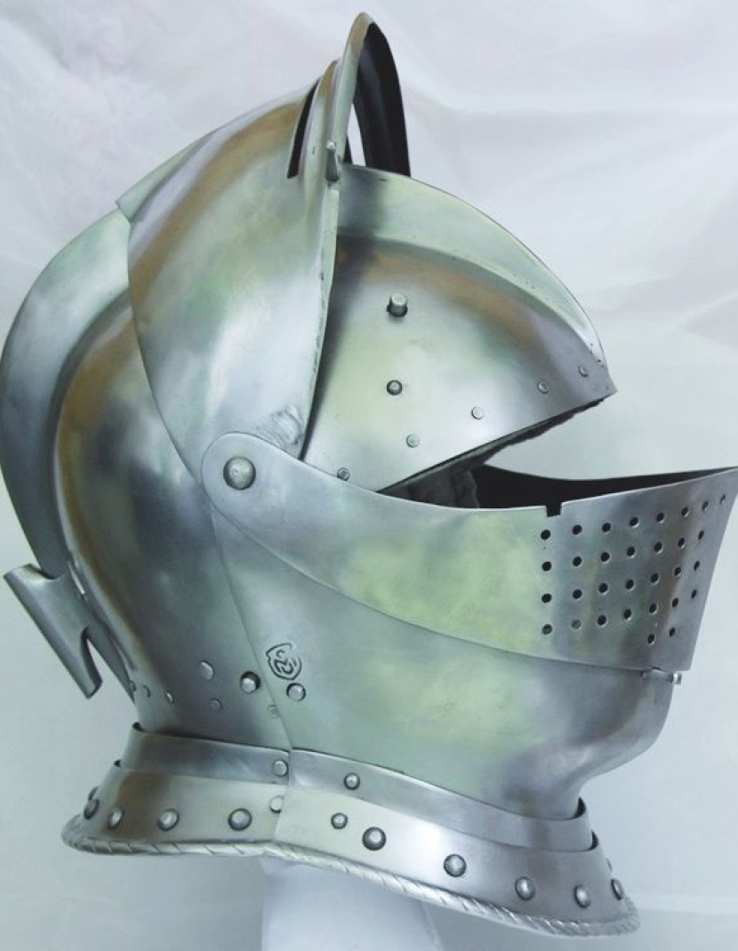 Armet closed helmet 16th century photo made by Steel-mastery.com