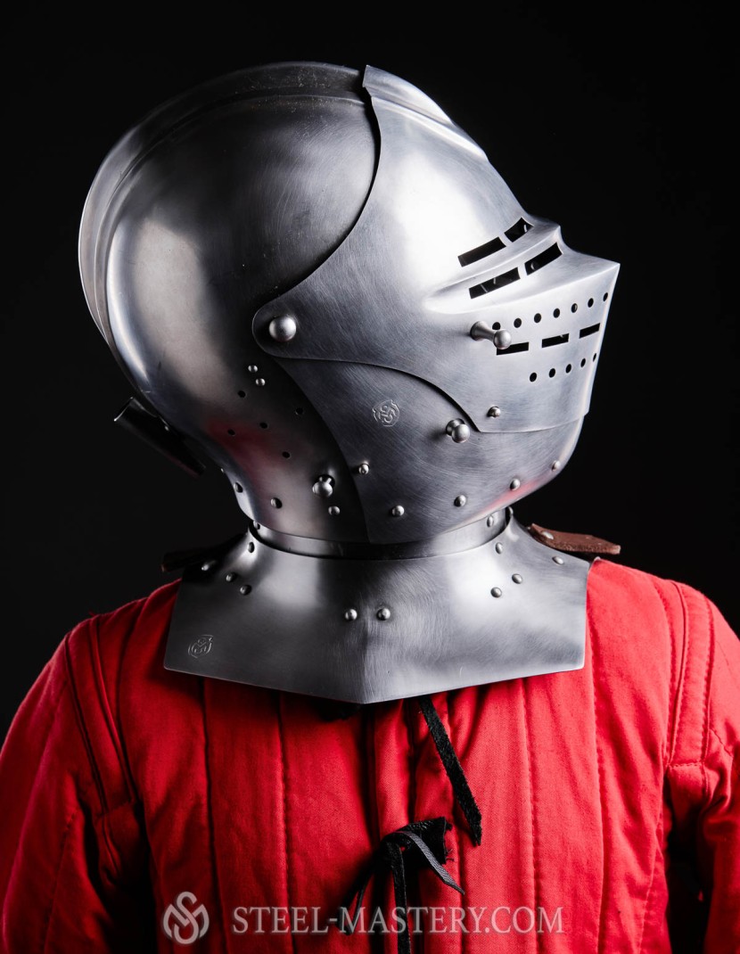 Armet closed helmet 16th century photo made by Steel-mastery.com