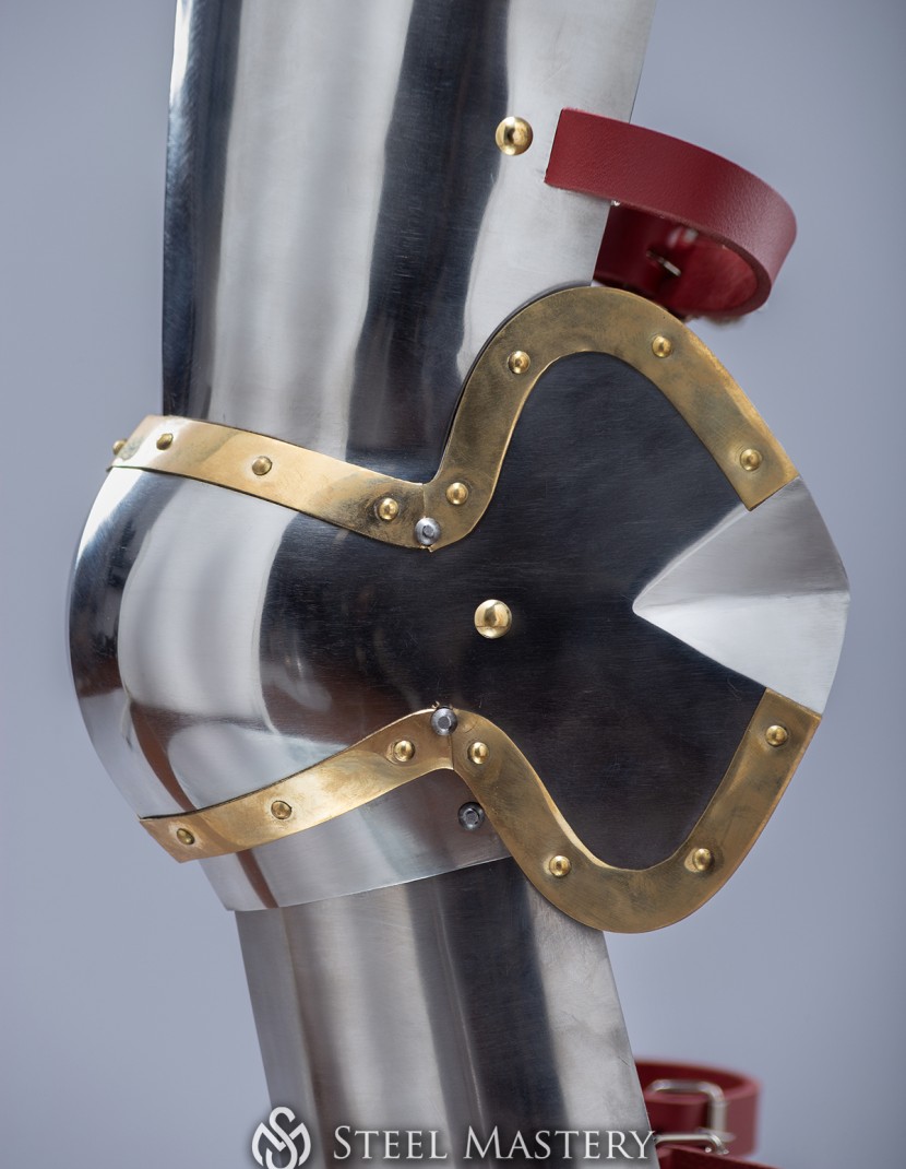 Plate legs of the XIV-XV centuries, a part of Churburg style armor photo made by Steel-mastery.com