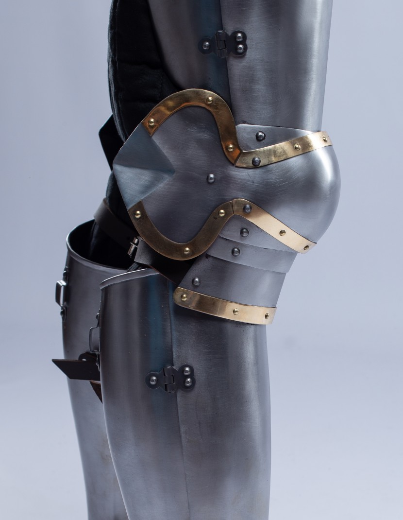 Plate legs armor in style of Churburg 14th-15th c.  photo made by Steel-mastery.com