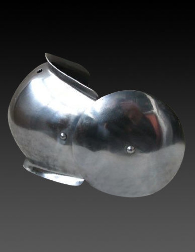 Knee cap with plain rondel photo made by Steel-mastery.com