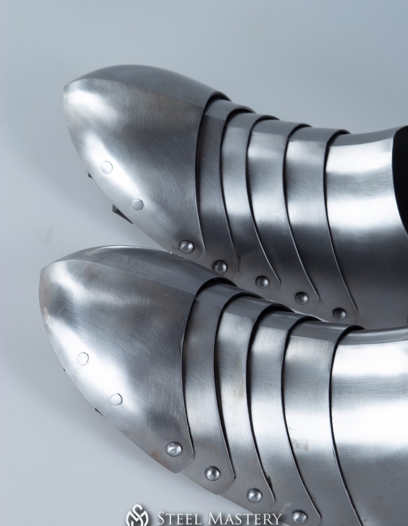 Milanese blunt toe sabatons, 1450-1485 years photo made by Steel-mastery.com