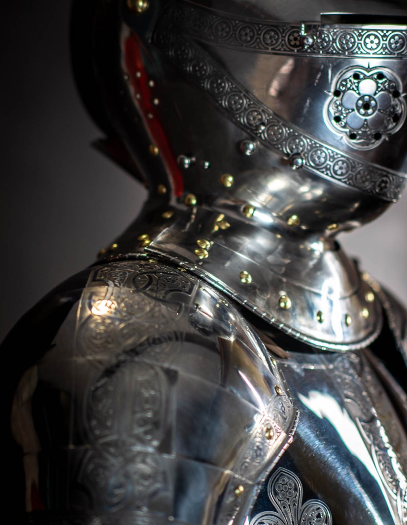 Plate pauldrons, part of full plate armor (garniture) of George Clifford, end of the XVI century photo made by Steel-mastery.com