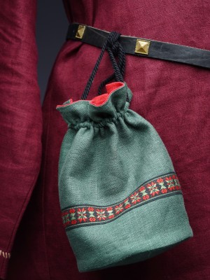 drawstring medieval bag