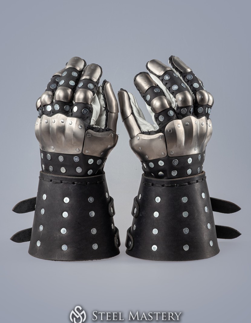 Visby brigandine gauntlets photo made by Steel-mastery.com