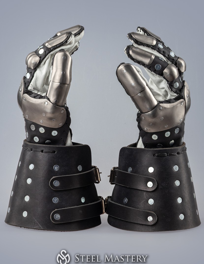 Visby brigandine gauntlets photo made by Steel-mastery.com