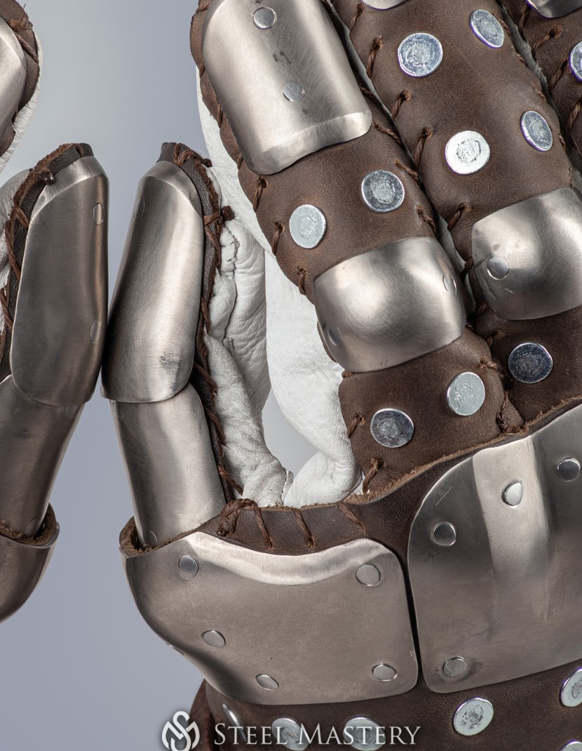 Visby brigandine gauntlets photo made by Steel-mastery.com