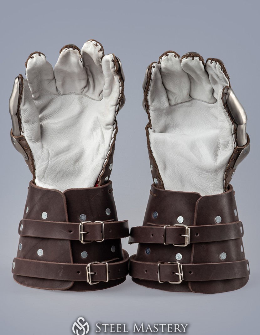 Visby brigandine gauntlets photo made by Steel-mastery.com