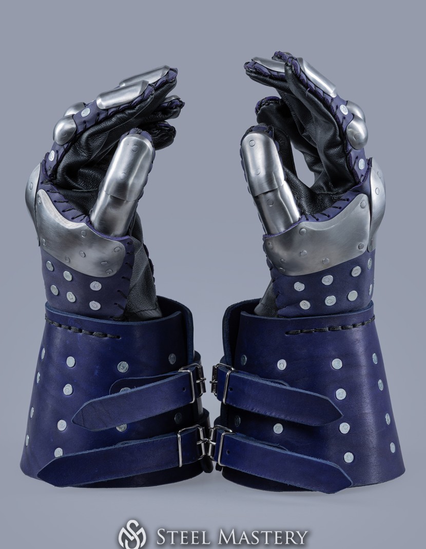 Visby brigandine gauntlets photo made by Steel-mastery.com