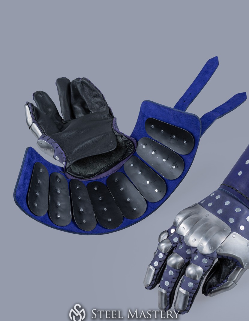 Visby brigandine gauntlets photo made by Steel-mastery.com