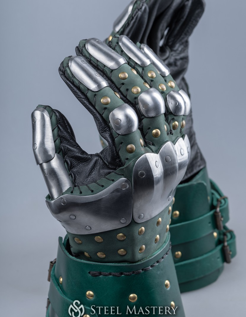 Visby brigandine gauntlets photo made by Steel-mastery.com