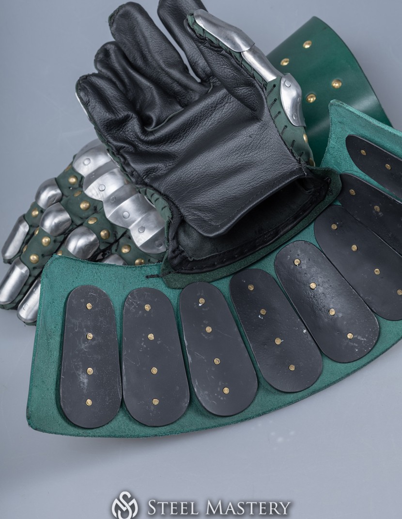 Visby brigandine gauntlets photo made by Steel-mastery.com