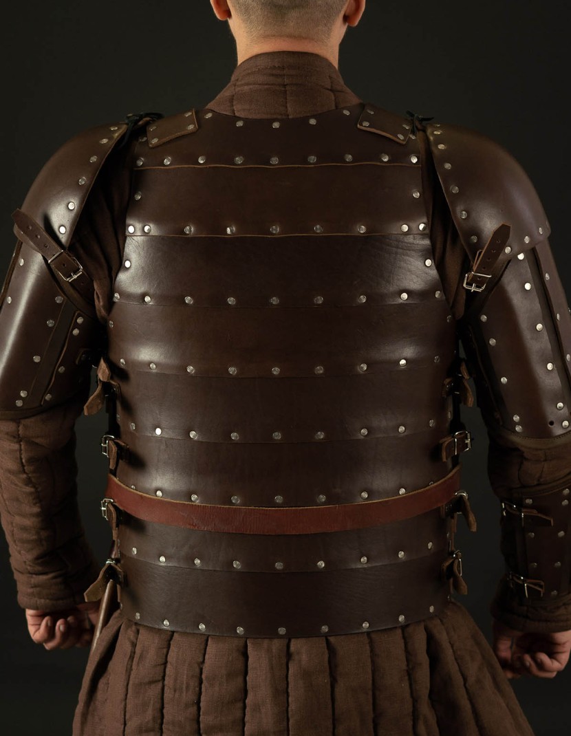 Leather brigantine kit in style of 14th century photo made by Steel-mastery.com