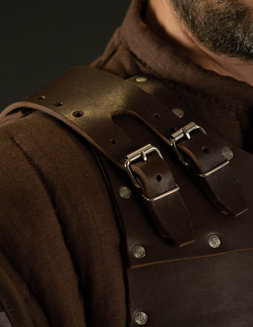 Leather brigantine kit in style of 14th century photo made by Steel-mastery.com