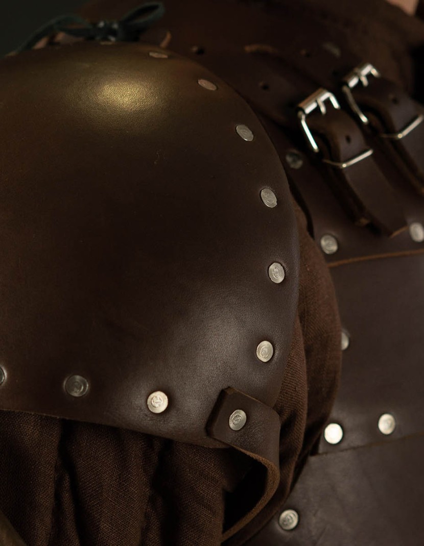Leather brigantine kit in style of 14th century photo made by Steel-mastery.com