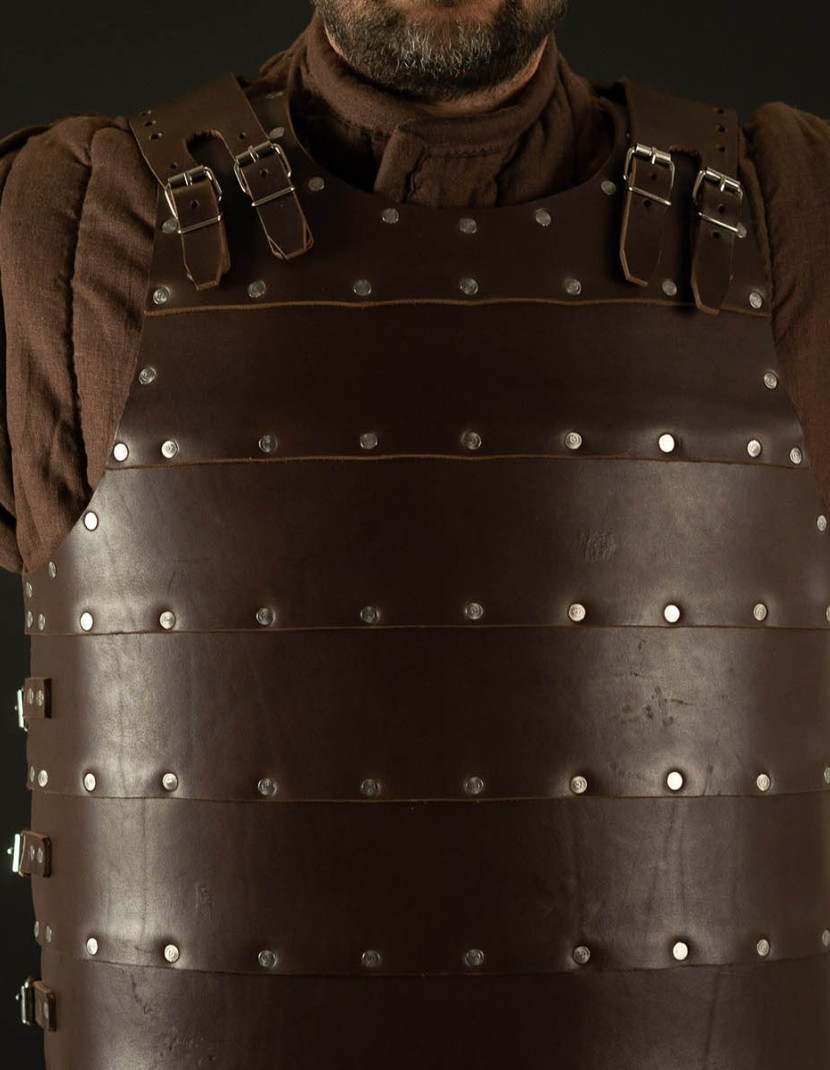 Leather brigantine kit in style of 14th century photo made by Steel-mastery.com