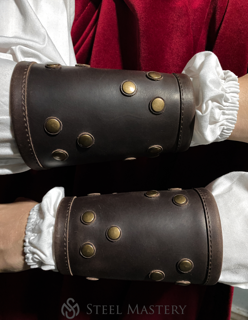 Mastercrafted Legendary Wolven Leather bracers in Witcher 3 style (Wolf School Gear) photo made by Steel-mastery.com