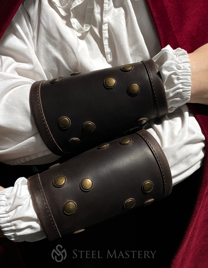 Mastercrafted Legendary Wolven Leather bracers in Witcher 3 style (Wolf School Gear) photo made by Steel-mastery.com