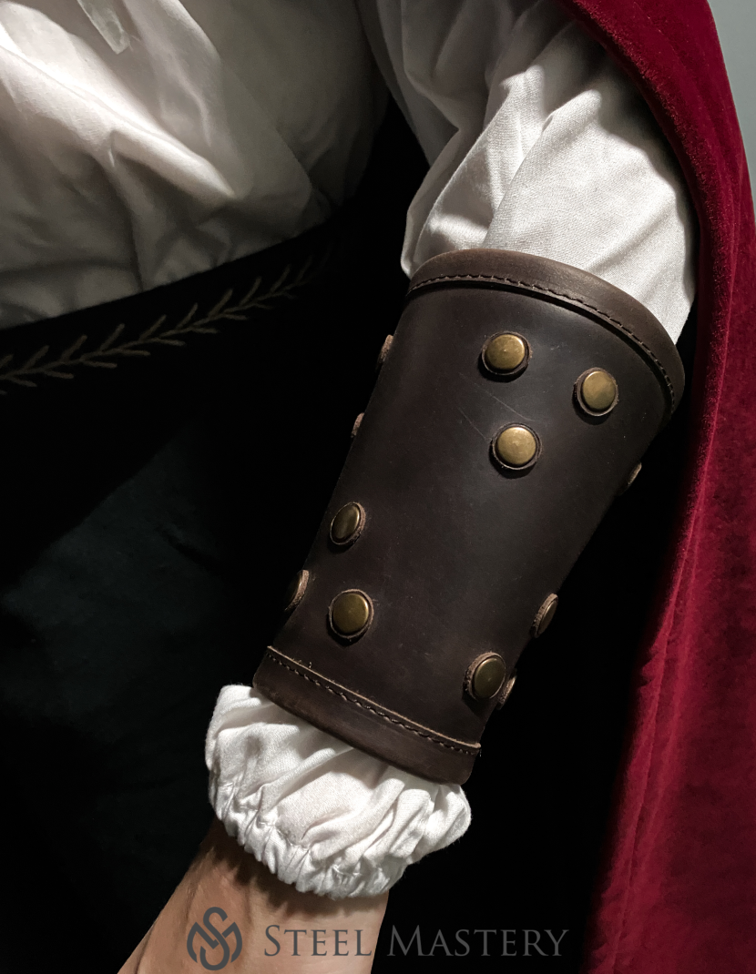 Mastercrafted Legendary Wolven Leather bracers in Witcher 3 style (Wolf School Gear) photo made by Steel-mastery.com