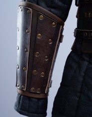 Leather brigandine bracers