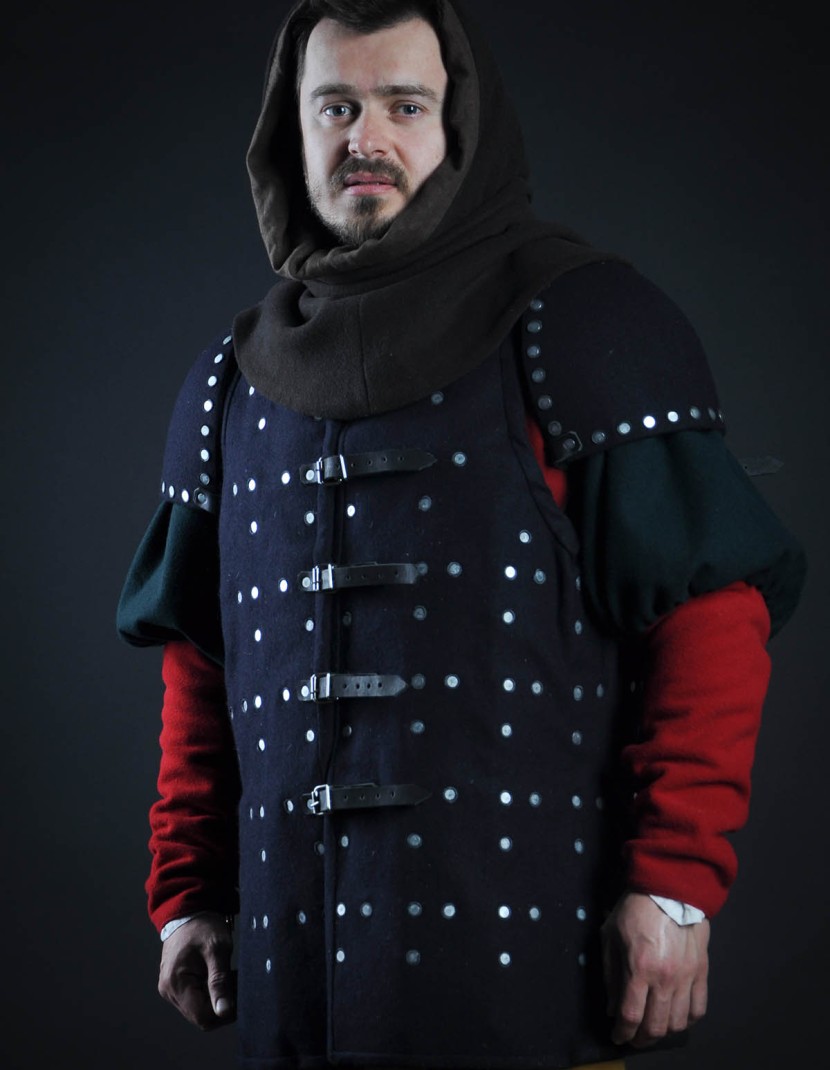Middle Ages brigandine with fastenings in the front photo made by Steel-mastery.com