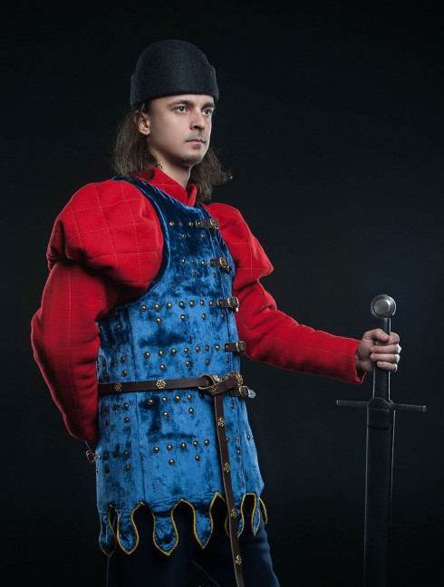 Middle Ages brigandine with fastenings in the front