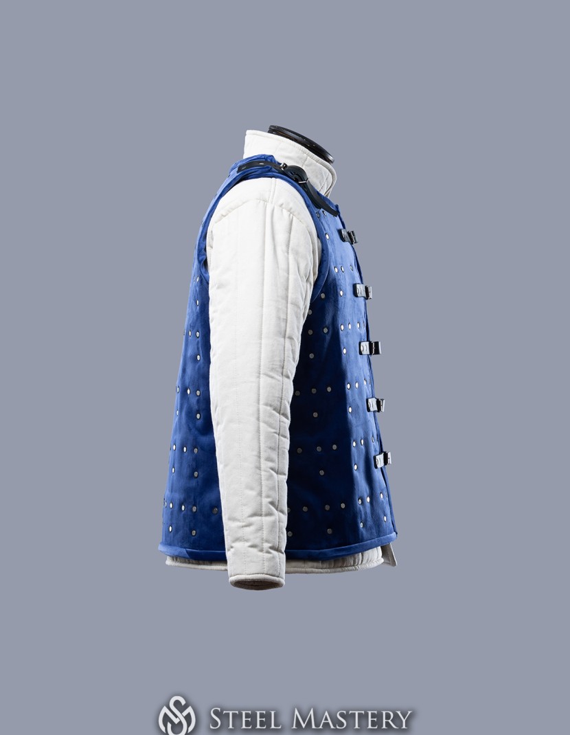 Middle Ages brigandine with fastenings in the front photo made by Steel-mastery.com