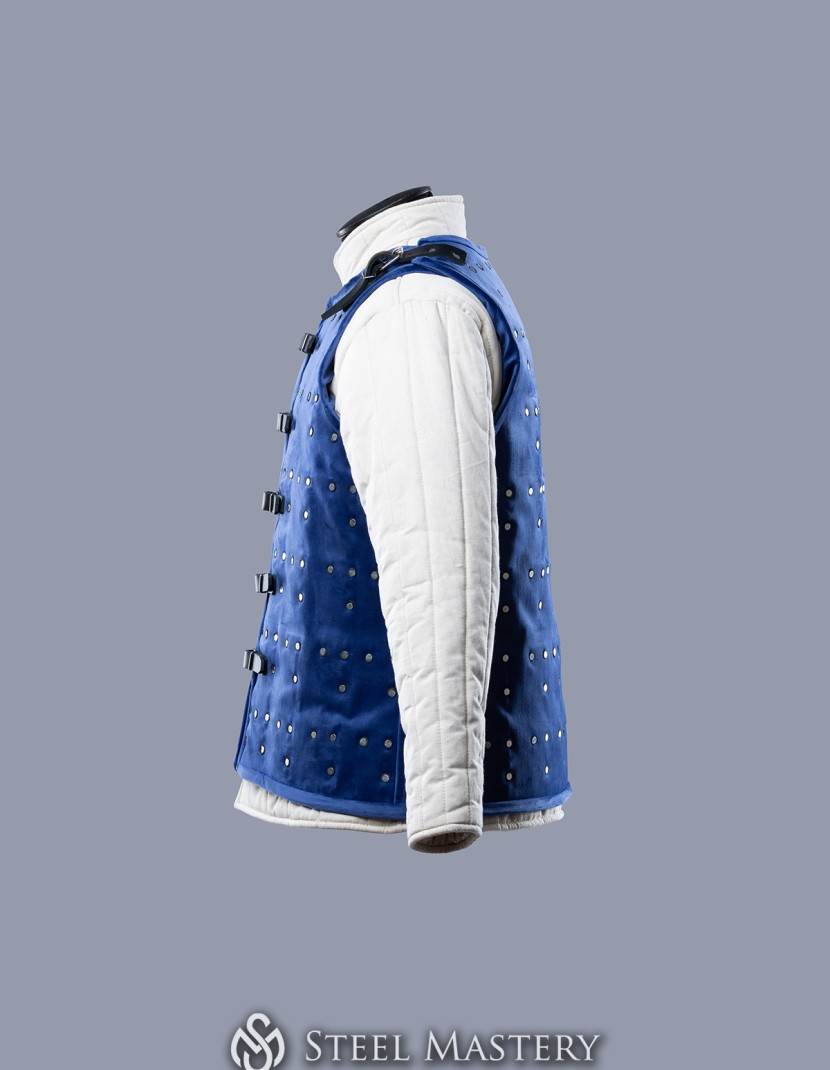 Middle Ages brigandine with fastenings in the front photo made by Steel-mastery.com