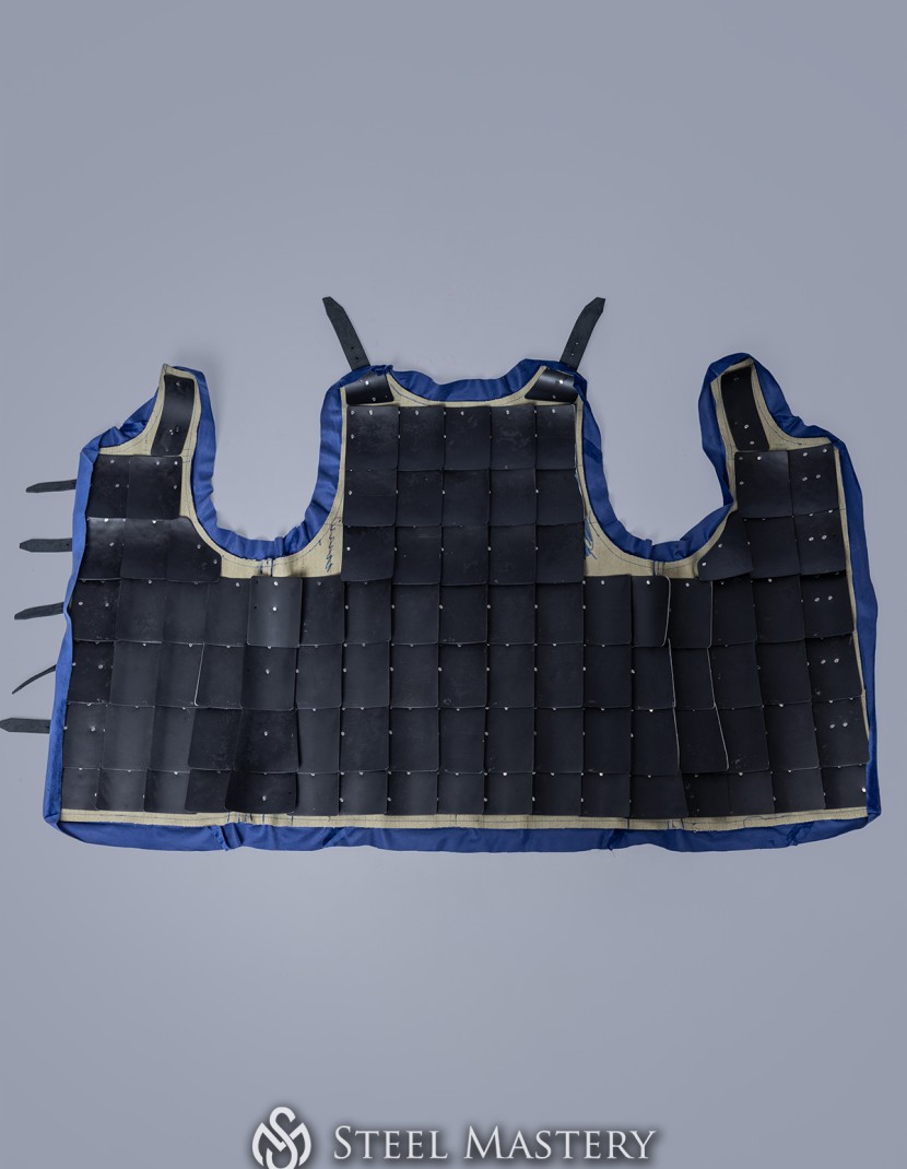 Middle Ages brigandine with fastenings in the front photo made by Steel-mastery.com