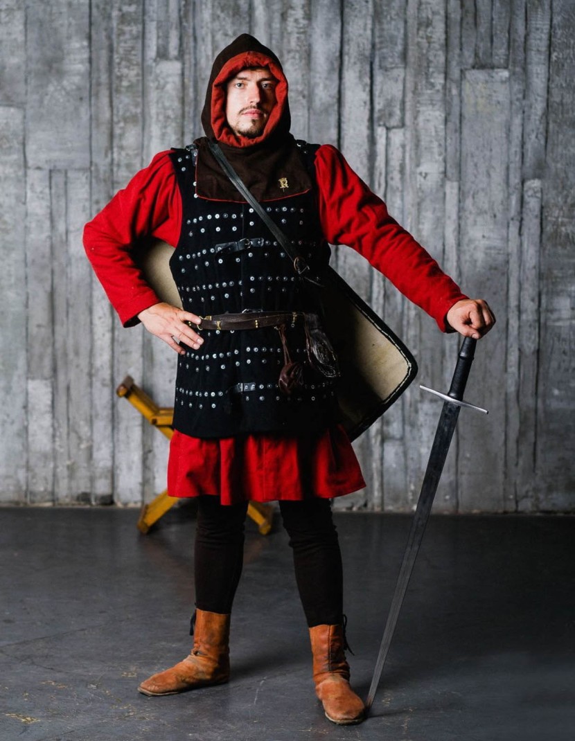 Middle Ages brigandine with fastenings in the front photo made by Steel-mastery.com
