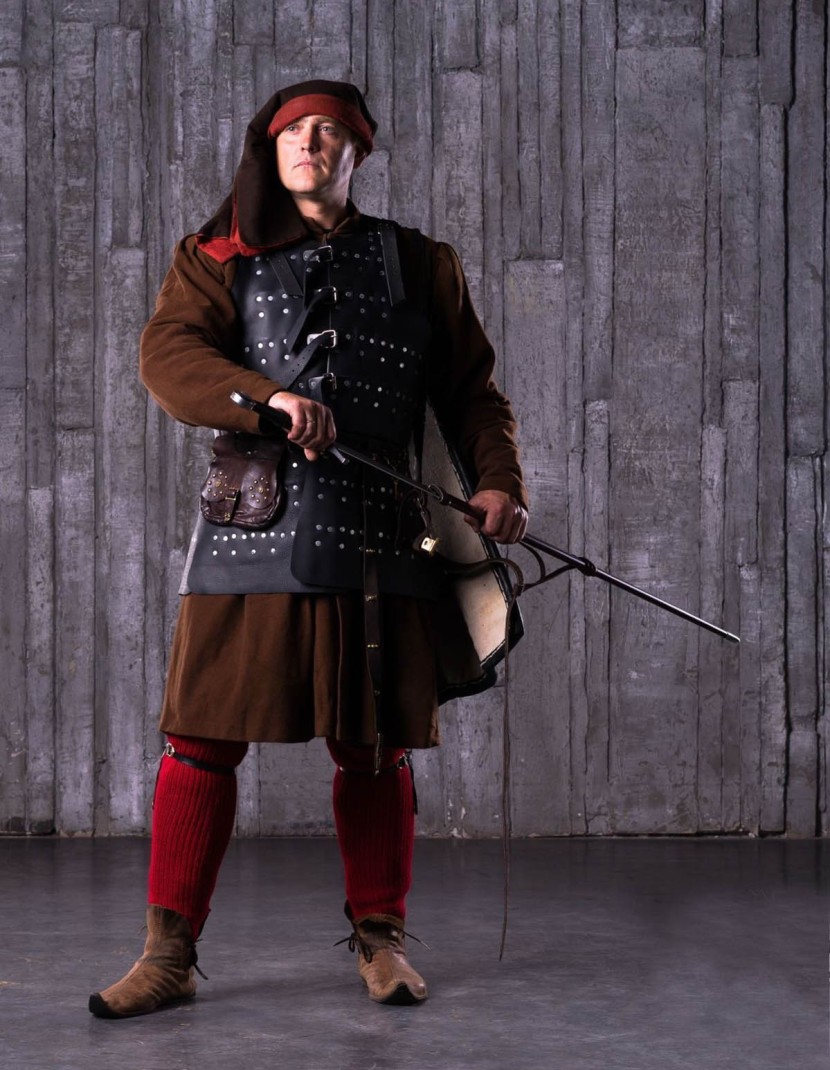 Leather brigandine of the early XV century photo made by Steel-mastery.com