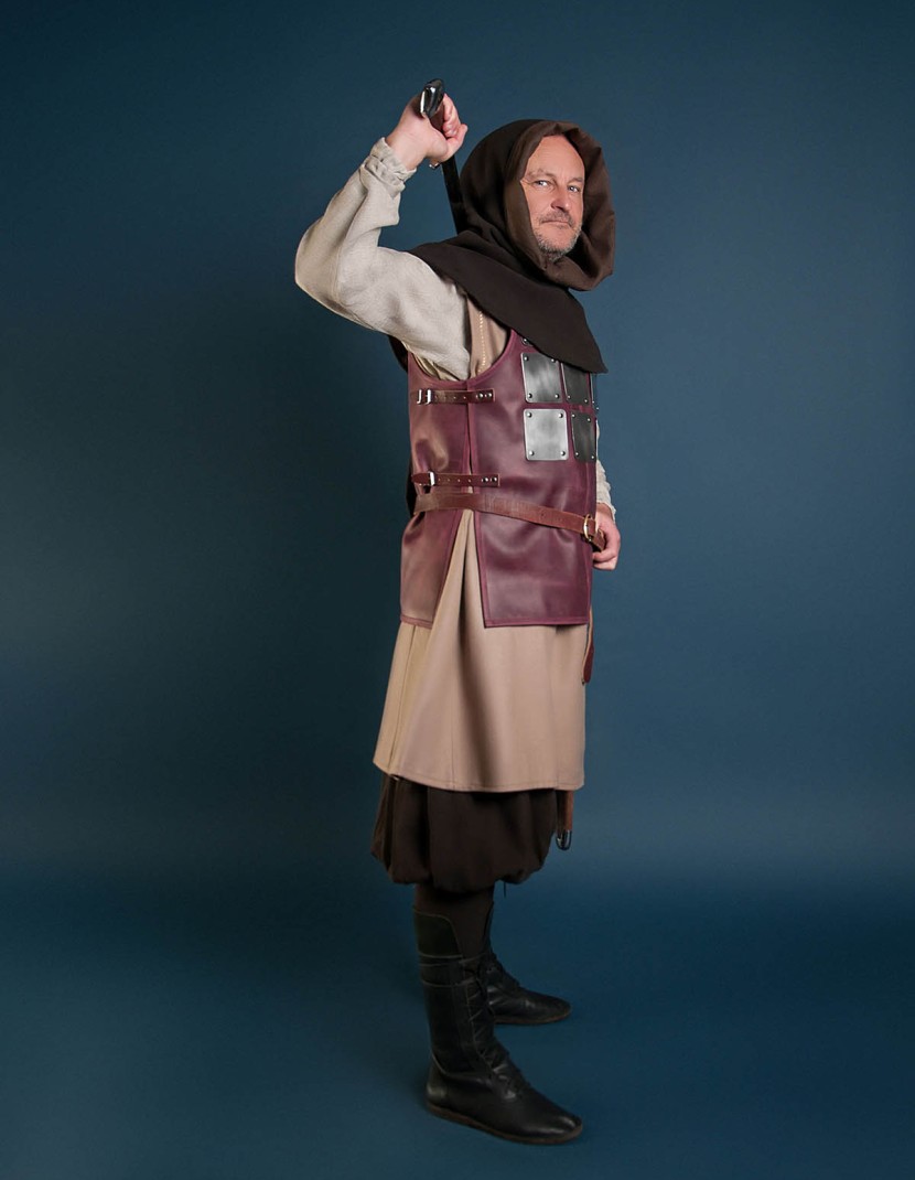 Coat of plates armor in LARP and fantasy style (3x3 plates) photo made by Steel-mastery.com