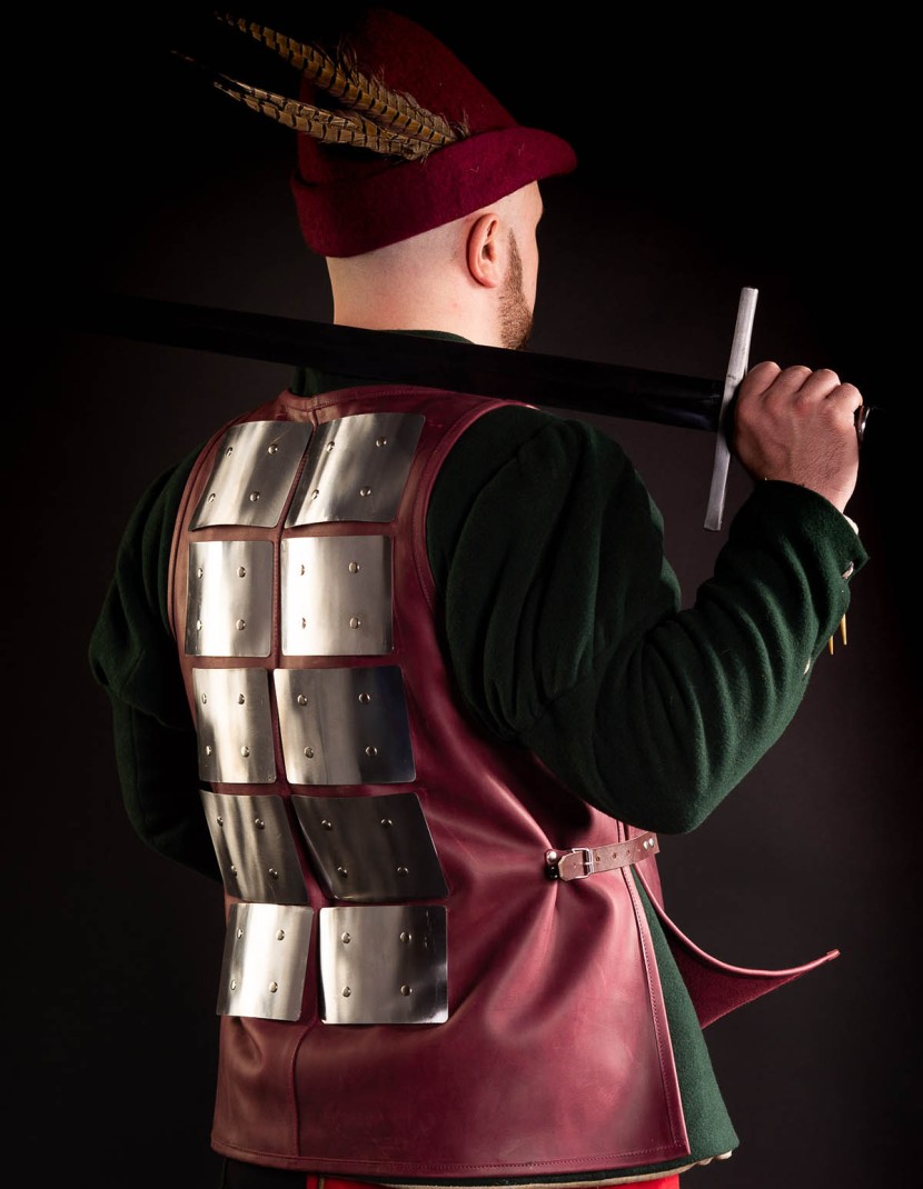 Coat of plates armor in LARP and fantasy style (2x4 plates) photo made by Steel-mastery.com