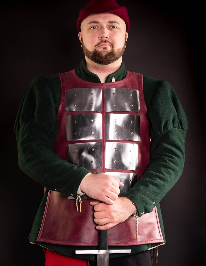 Coat of plates armor in LARP and fantasy style (2x4 plates) photo made by Steel-mastery.com