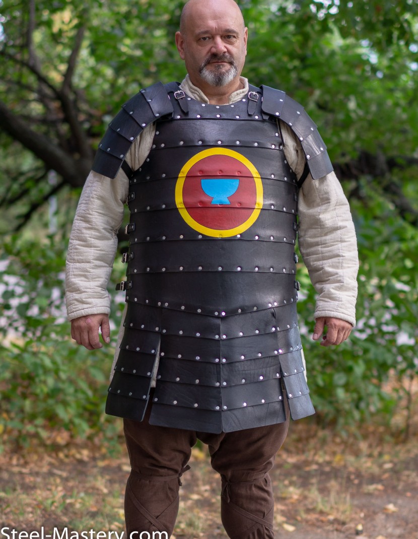 Leather brigandine in style of 14th century photo made by Steel-mastery.com