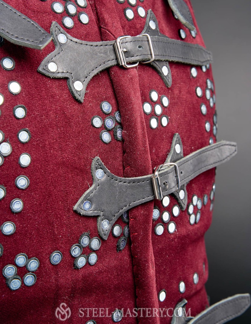 Women’s brigandine with flowers of rivets photo made by Steel-mastery.com