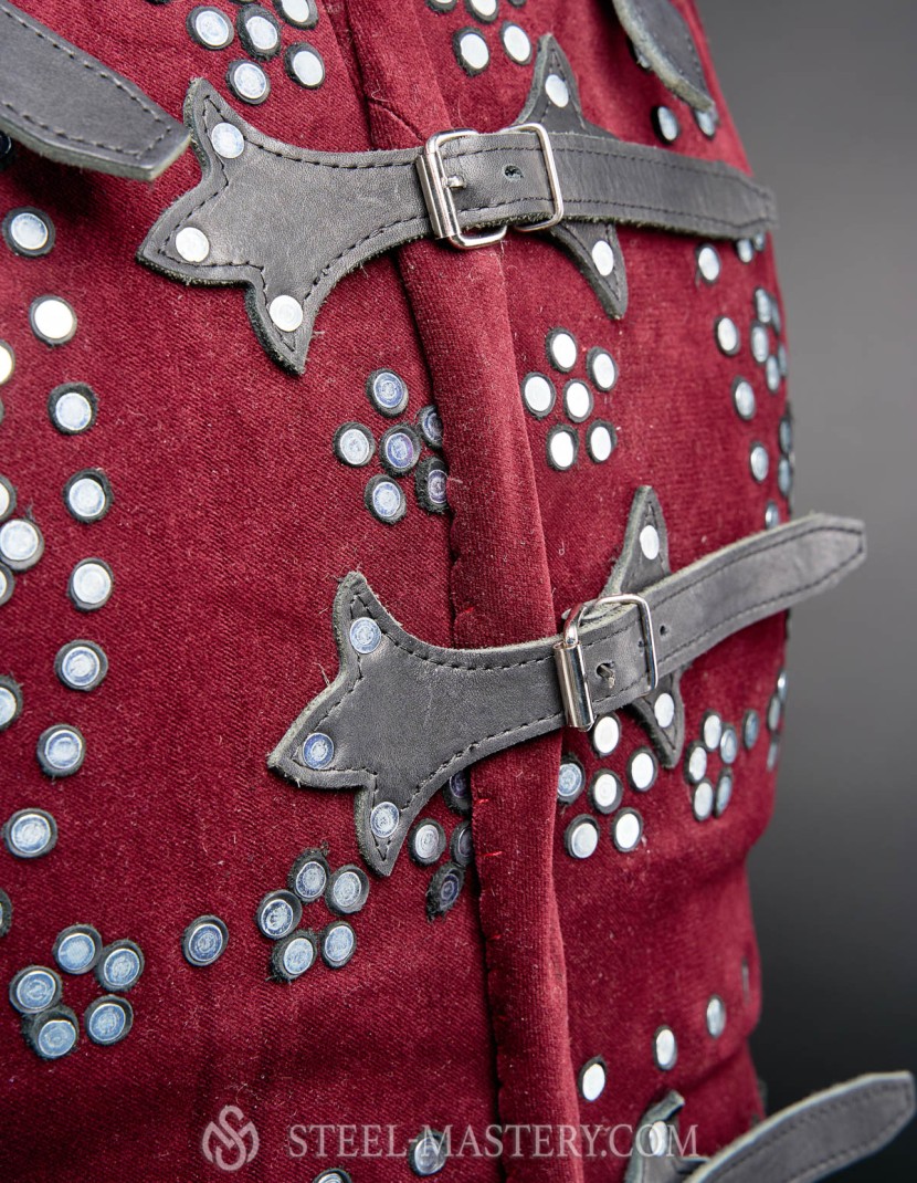 Brigandine with flowers of rivets photo made by Steel-mastery.com