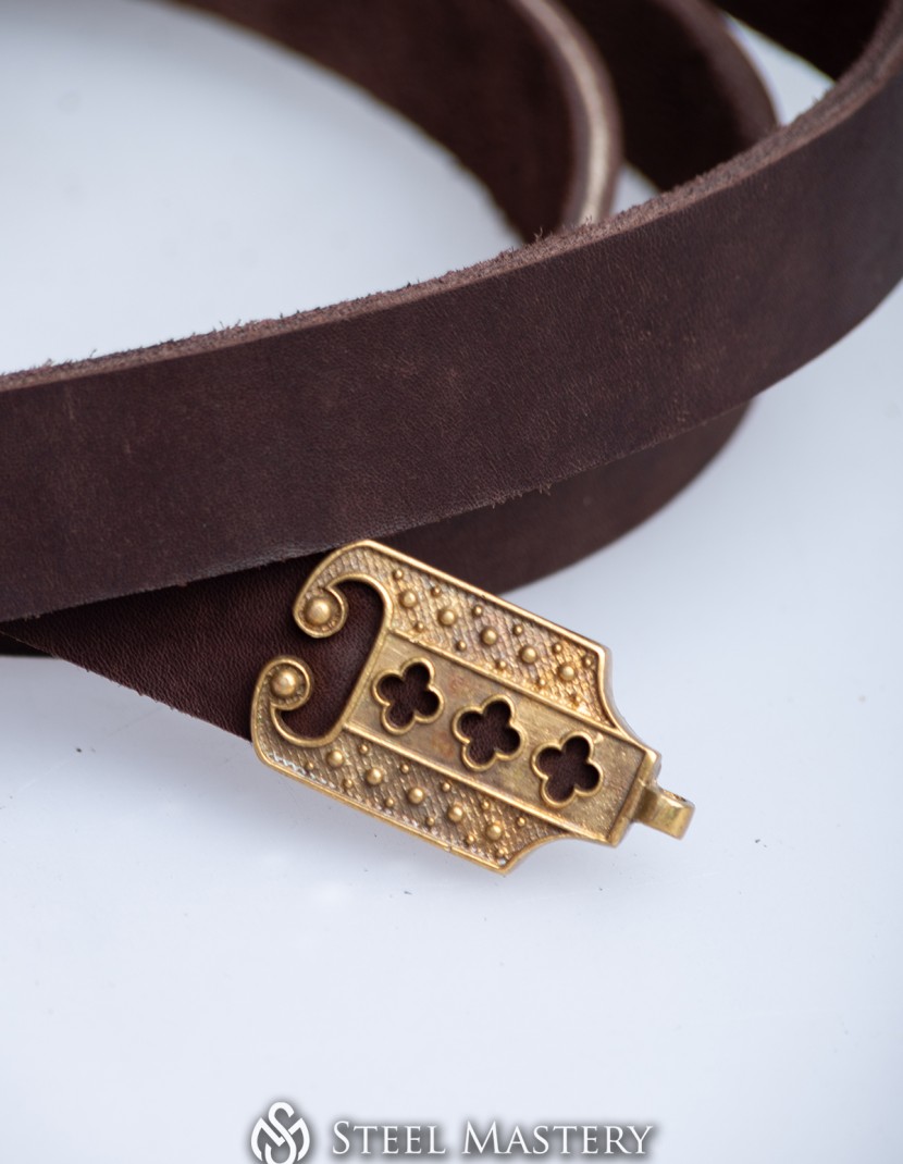 Medieval belt set, England, the end of 15th century, brown photo made by Steel-mastery.com