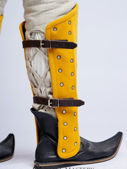 Brigandine greaves 
