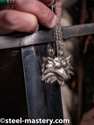 Wolf-head Witcher's pendant 