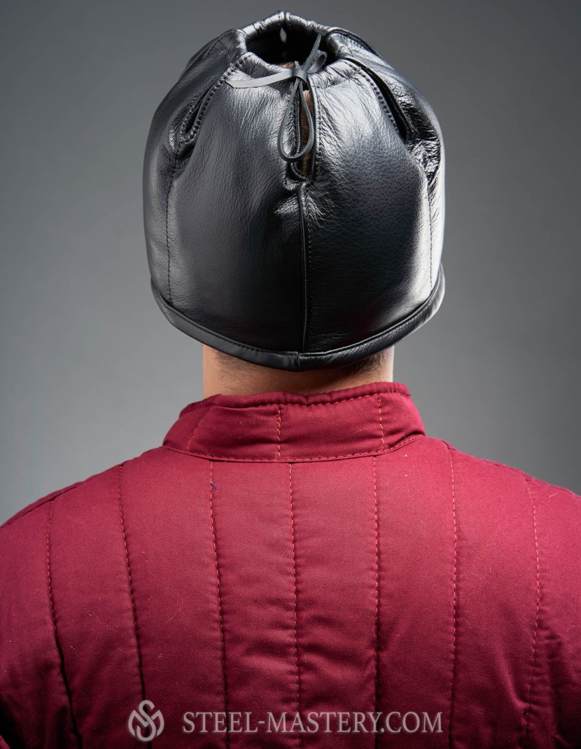 Leather liner for norman, spangen or conic helmet photo made by Steel-mastery.com