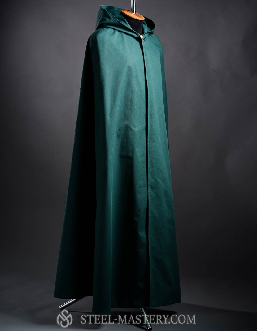 Cloak with hood, a part of fantasy-style costume  photo made by Steel-mastery.com