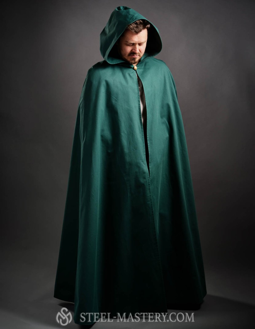 Cloak with hood, a part of fantasy-style costume  photo made by Steel-mastery.com