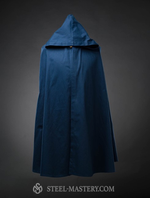 Cloak with hood, a part of fantasy-style Hobbit costume 