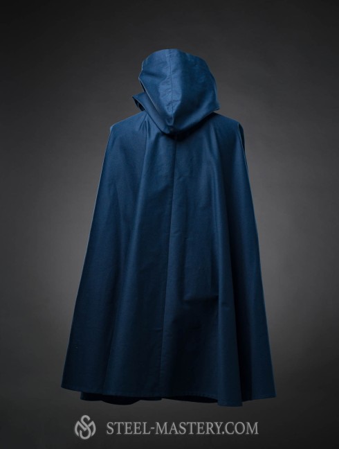 Cloak with hood, a part of fantasy-style Hobbit costume 